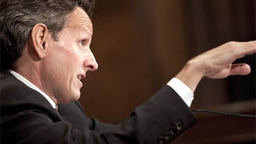 Secretary of the Treasury Timothy F. Geithner speaks during a hearing of the Congressional Oversight Panel on Capitol Hill December 16, 2010 in Washington, DC. Secretary of the Treasury Timothy F. Geithner appeared before the panel to testify about the st 
