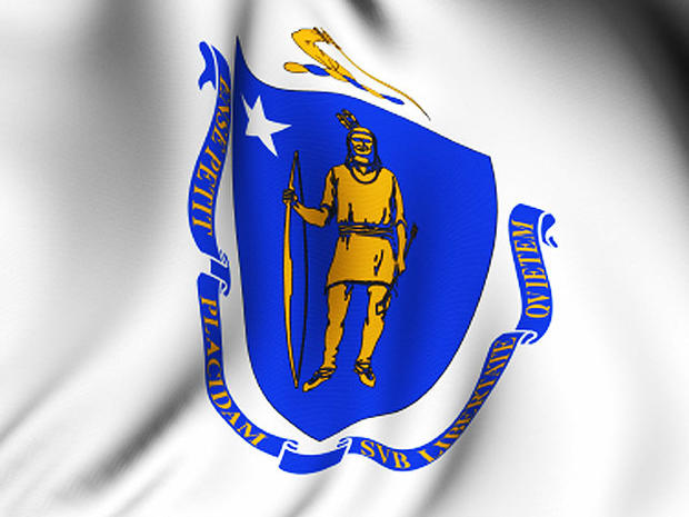 Massachusetts, state flag, generic, 4x3 
