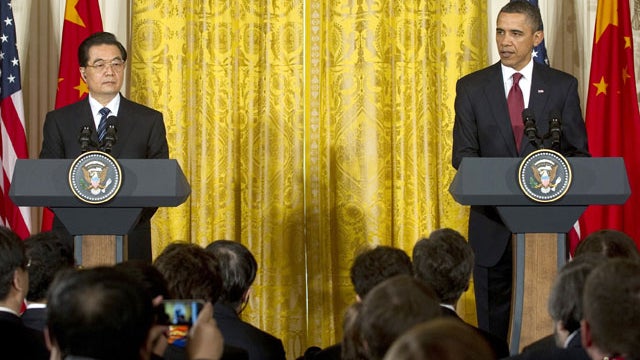 US President Barack Obama and Chinese President Hu Jintao  