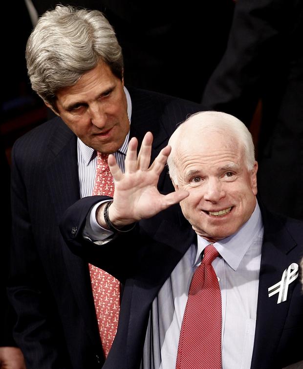 John McCain and John Kerry 