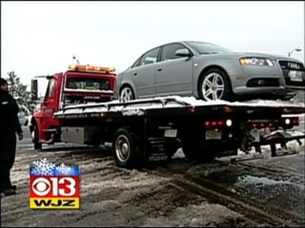 Cars Towed After Snow 