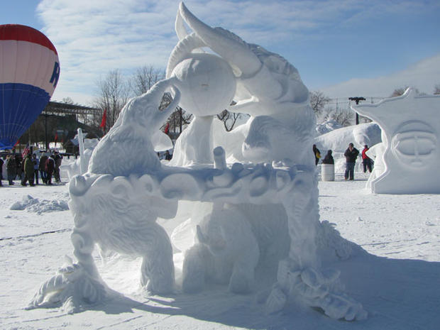 St. Paul Winter Carnival Snow Sculpture Contest -- First Place and Artist's Choice Award Winner: "Hot Tub Time Machine" 