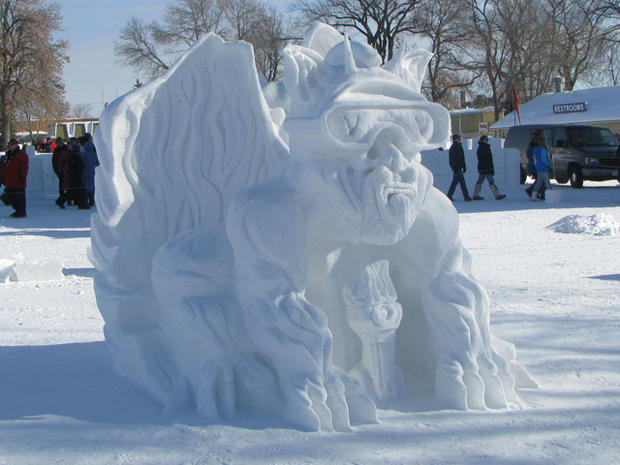 St. Paul Winter Carnival Snow Sculpture Contest -- Vulcan's Choice: "Goyle, The Vulcan Gatekeeper" 