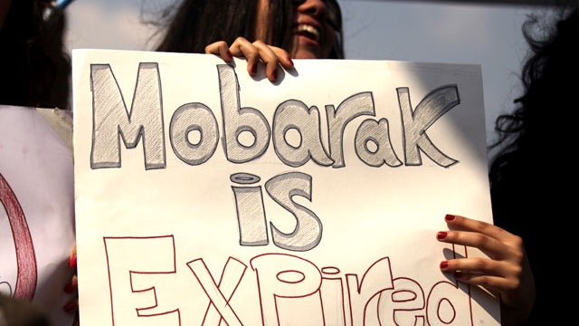 Anti-government protestor in Tahrir Sqaure, Cairo 