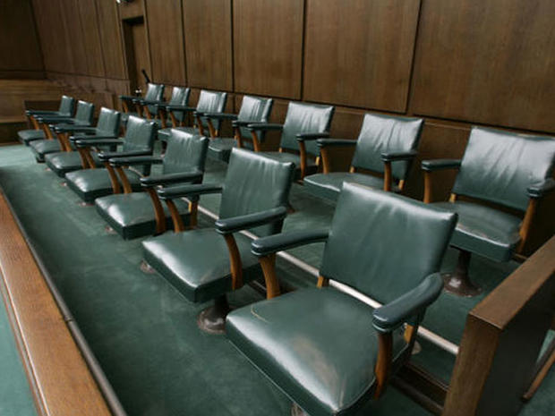 Empty jury box 