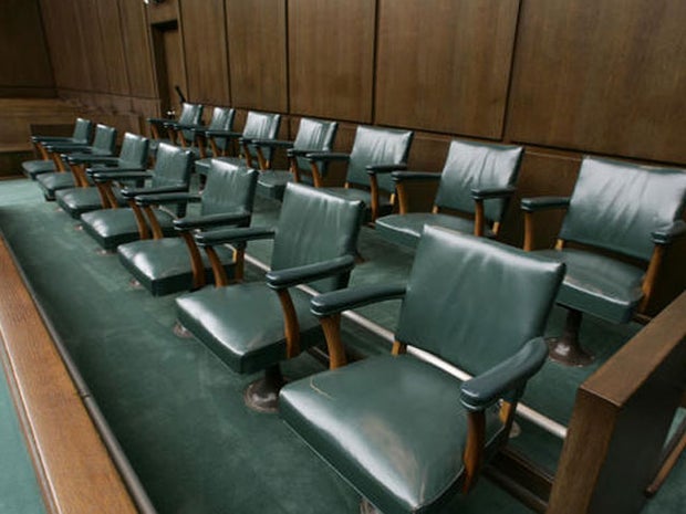 Empty jury box