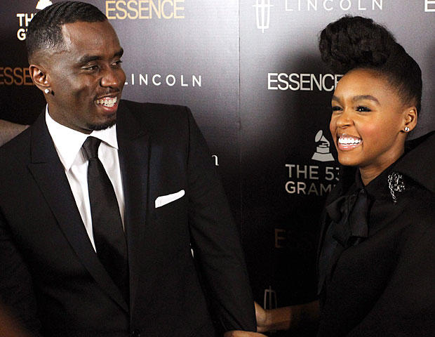  Recording artists Sean 'P. Diddy' Combs, left, congratulates  Janelle Monae, winner fo the second annual Essence 'Black Women in Music award, at the Playhouse Hollywood on Feb. 9, 2011, in Los Angeles.(Photo by Frederick M. Brown/Getty Images)  