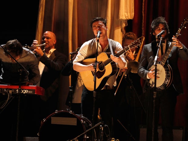 Mumford and Sons perform at the 53rd annual Grammy Awards on Sunday, Feb. 13, 2011, in Los Angeles. 