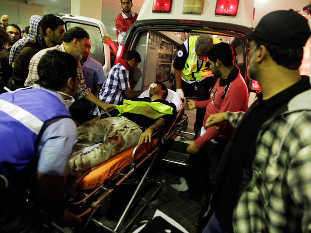 A wounded Shiite Bahraini demonstrator 