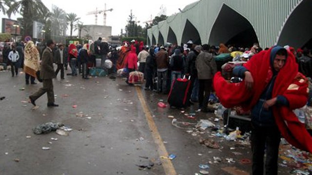 Outside Tripoli Airport 