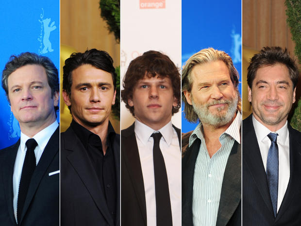 Colin Firth, Jeff Bridges, Jesse Eisenberg, James Franco and Javier Bardem 