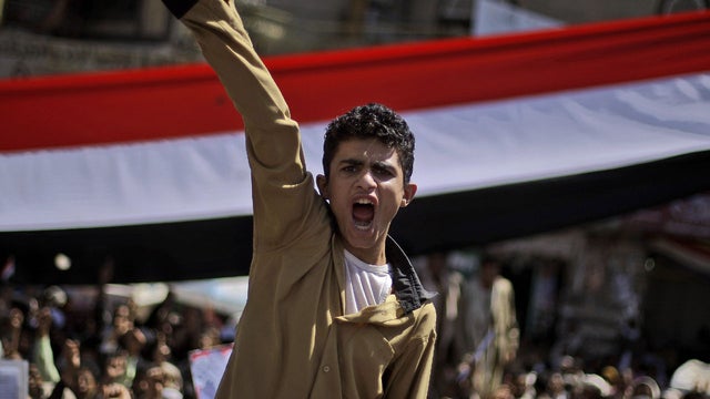 Anti-government protester in Yemen 