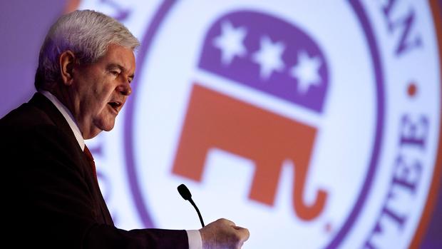 Newt Gingrich on the campaign trail 