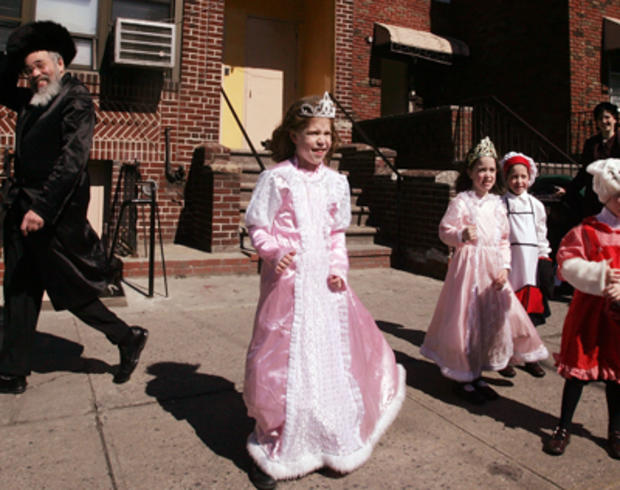 Hasidic Jews Celebrate Purim In Brooklyn 