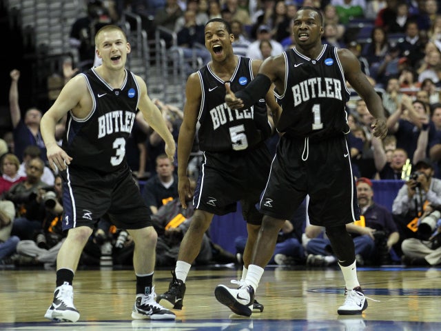 Butler Bulldogs players celebrate 