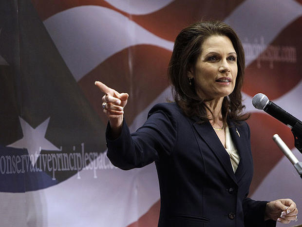 U.S. Rep. Michele Bachmann, R-Minn., speaks during the Conservative Principles Conference hosted by U.S. Rep. Steve King, R-Iowa, March 26, 2011, in Des Moines, Iowa. 