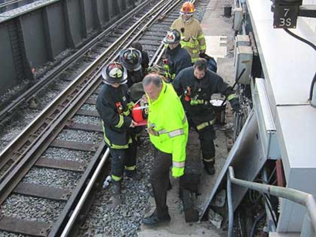 MBTA worker rescue 