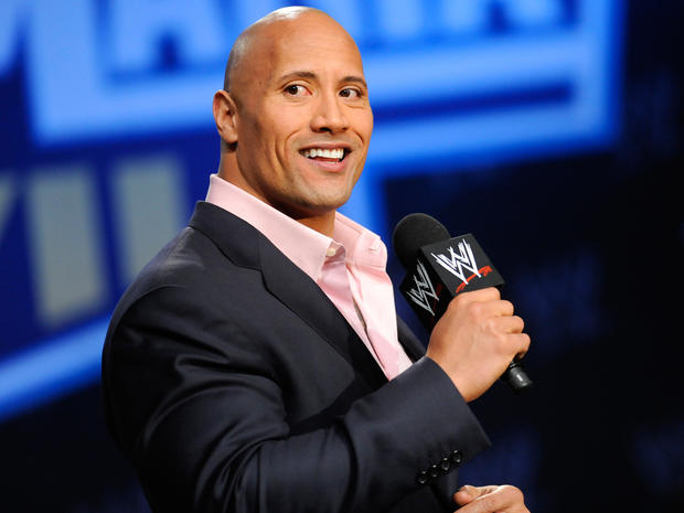Dwayne "The Rock" Johnson participates in a Wrestlemania XXVII press conference in NYC 