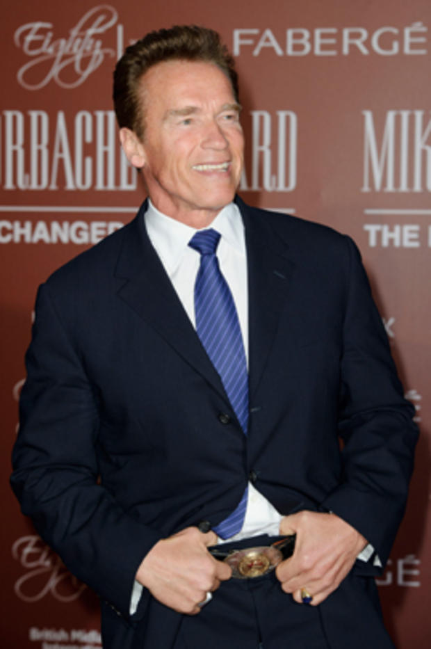 Arnold Schwarzenegger attends a charity  gala honoring former Soviet leader Mikhail Gorbachev's 80th birthday. 
