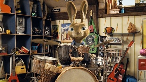Publicity image shows E.B., voiced by Russell Brand, in scene from &amp;amp;amp;quot;Hop.&amp;amp;amp;quot; 