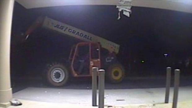 Forklift taken from church, then used to steal ATM 