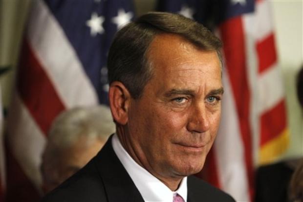 House Speaker John Boehner announcing a deal had been reached to avert a government shutdown, April 8, 2011. 