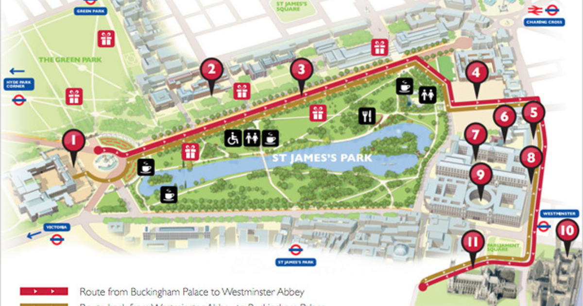 Map Follow The Royal Wedding Procession Cbs News