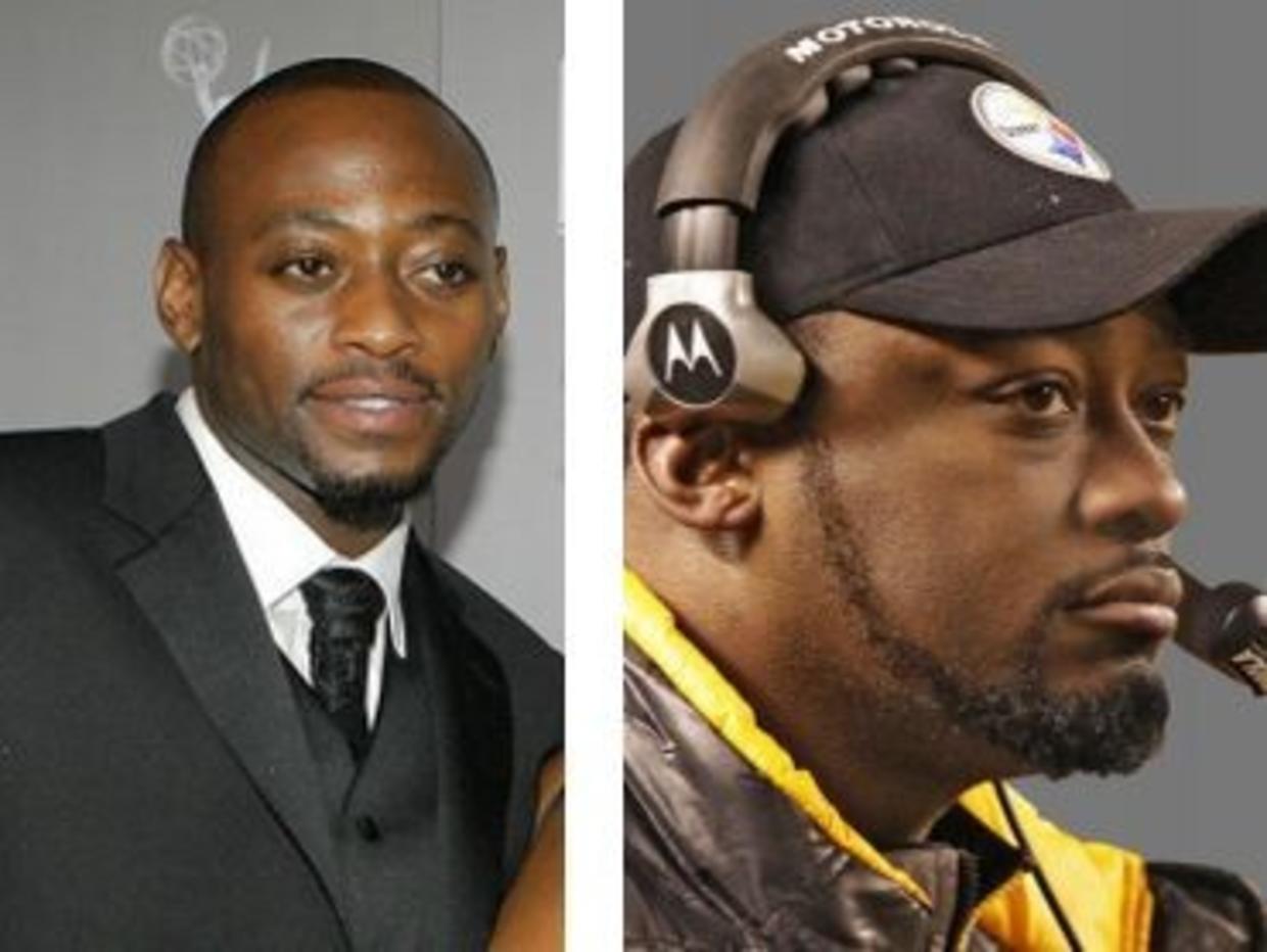 Actor Omar Epps And Pittsburgh Steelers Head Coach Mike Tomlin 