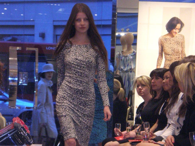 L.K. Bennett Model in Leopard Dress 