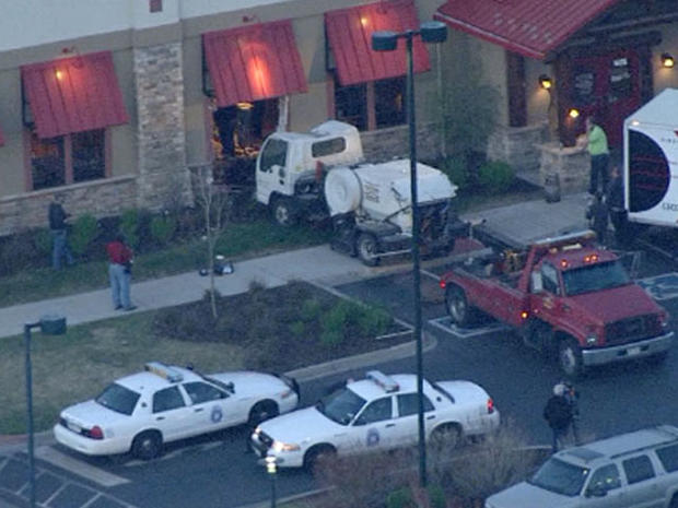 street sweeper crashes into famous daves restaurant 
