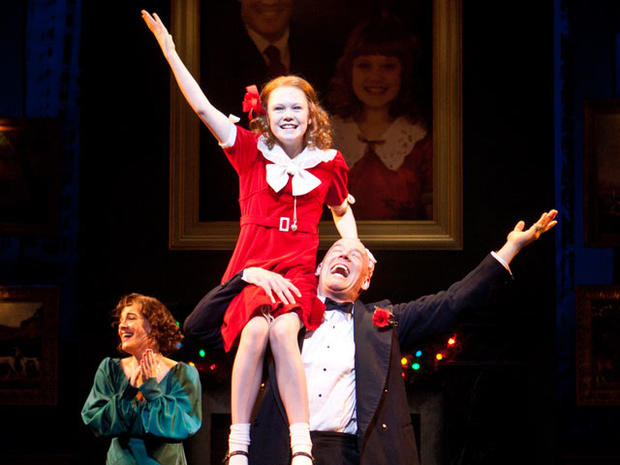 Grace Farrell, Annie and Oliver "Daddy" Warbucks 