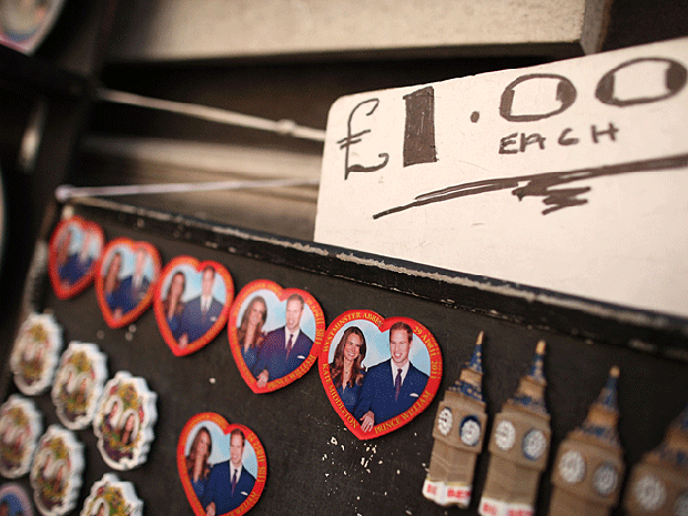 LONDON, ENGLAND - MARCH 31: Royal Wedding souvenir fridge magnets are displayed for sale on March 31, 2011 in London, England. Prince William will marry Kate Middleton at Westminster Abbey on Friday 29th April 2011. (Photo by Peter Macdiarmid/Getty Images 