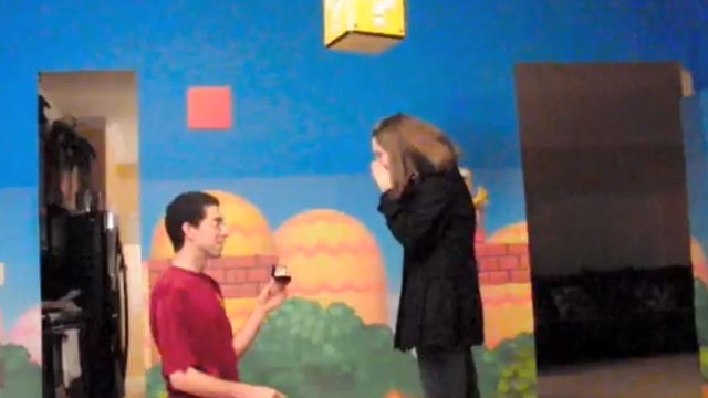 Super Mario wedding proposal 