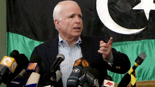 Sen. John McCain speaks in Benghazi, Libya 