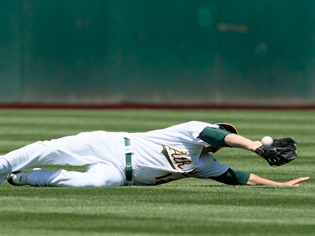 Oakland Athletics right fielder David DeJesus  