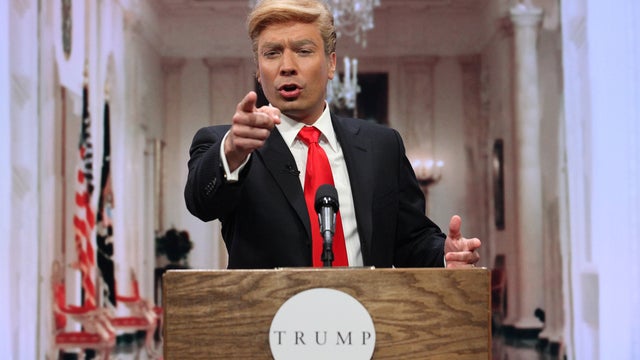 Jimmy Fallon portrays Donald Trump 