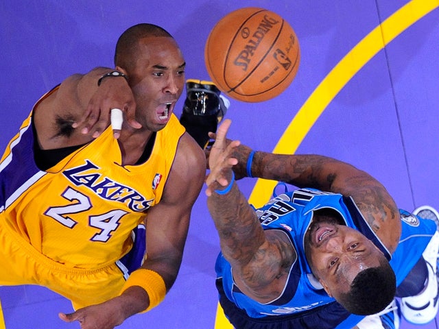 Kobe Bryant puts up a shot 