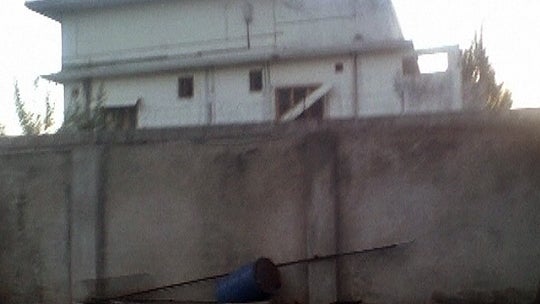 An image obtained by Reuters shows the outside of Osama bin Laden's Abbottabad complex after the U.S. raid that killed the al Qaeda leader. Reuters says it obtained the images from a Pakistani guard who entered the compound in the early morning hours of M 