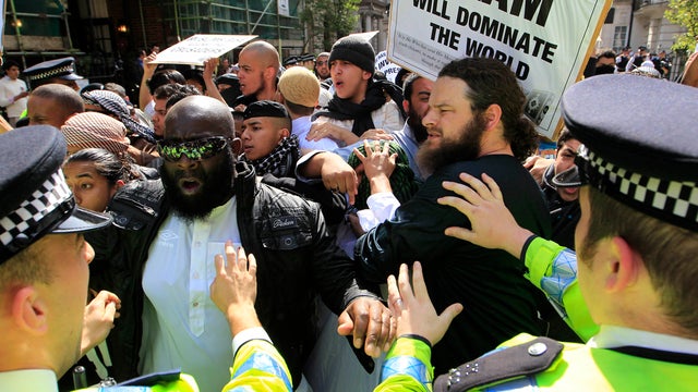 pro-bin Laden supporters in London 