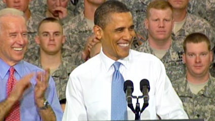 Obama Adresses the troops 