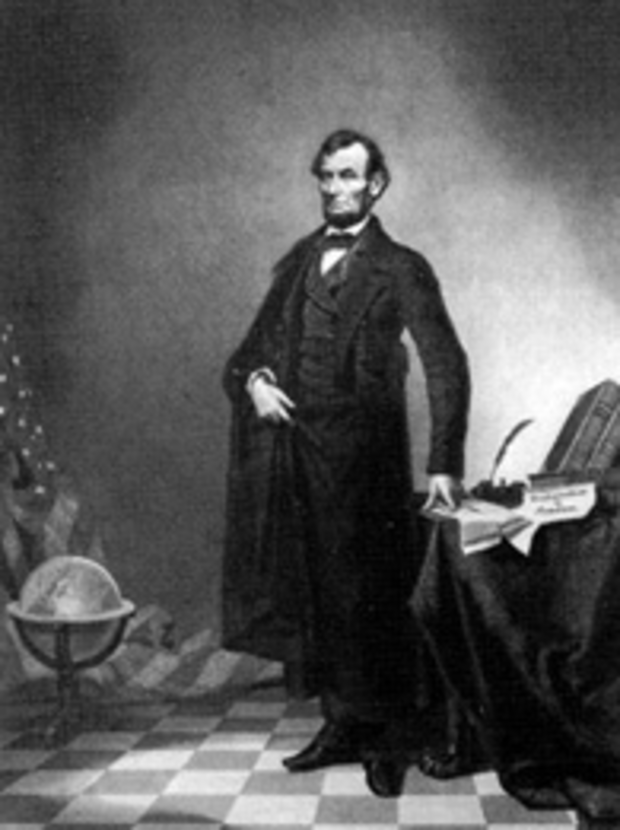 This lithograph from circa 1860 turned out to be Abraham Lincoln 
