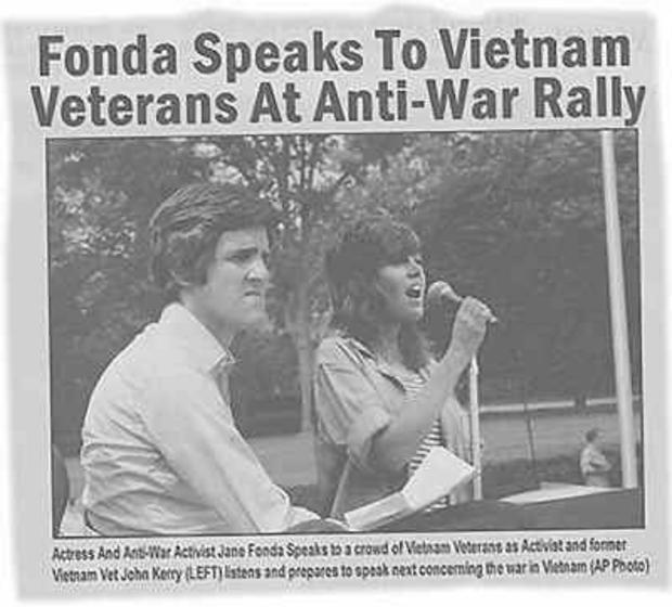 Doctored photo of John Kerry and Jane Fonda at antiwar rally 