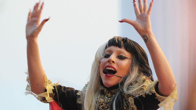 Lady Gaga performs for Canal+ on the Croisette during the 64th Annual Cannes Film Festival on May 11, 2011, in Cannes, France.   
