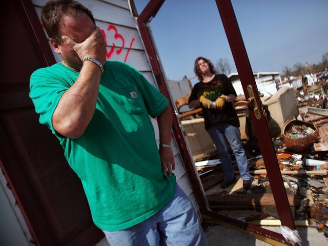 salvaging home was destroyed when a massive tornado 