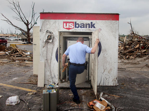 ATM  tossed in tornado 