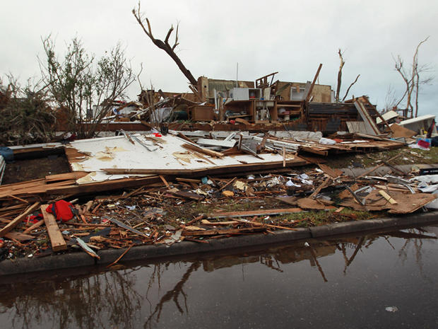  homes destroyed by a massive tornado 