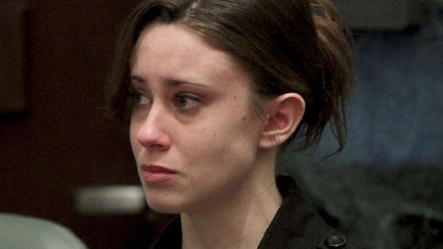 Casey Anthony stares after a spectator interrupts during jury selection in her trial at the Pinellas County Criminal Justice Center in Clearwater, Fla. Friday, May 20, 2011. Anthony is accused of killing her 2-year-old daughter Caylee in 2008. (AP Photo/G 