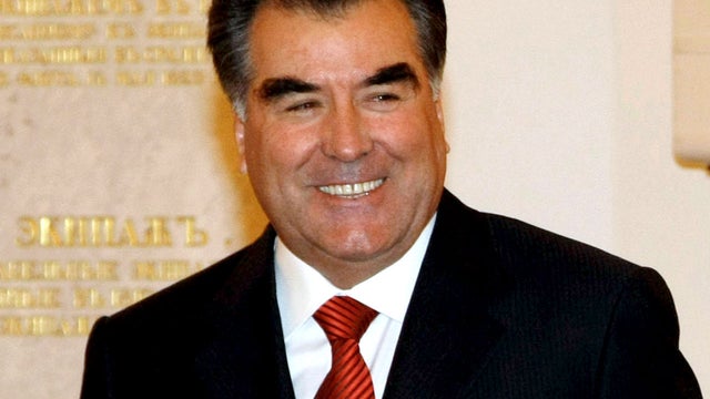 Tajikistan President Emomali Rahmon in 2009 