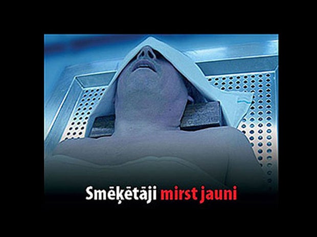 Latvia, tobacco warning label 