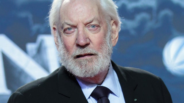 Donald Sutherland arrives for the "The Pillars of the Earth" premiere on Oct. 26, 2010, in Berlin.  